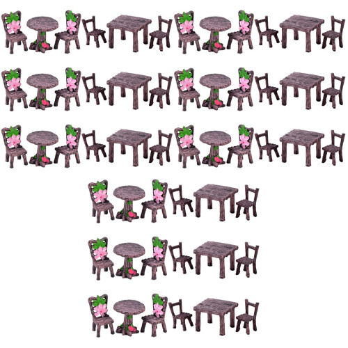 54 Pezzi Mini Per Micro Paesaggio Con Tavolo E 2