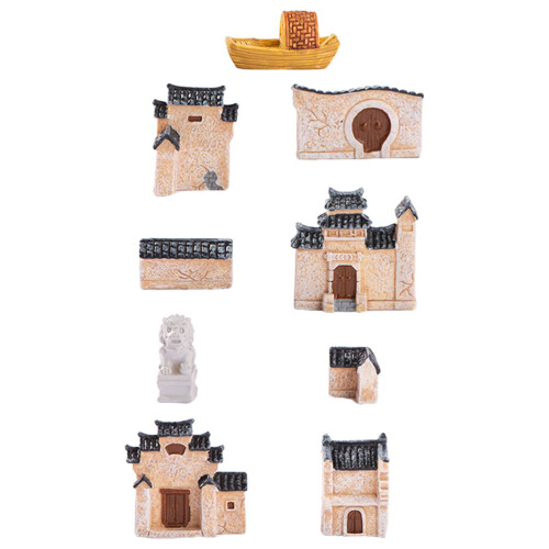 4 Set Miniature Case Decorazioni 1