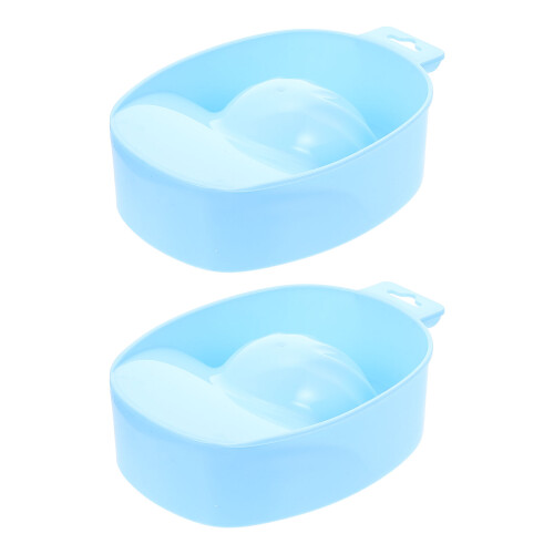 2 Pezzi Vaschette Per Ammollo Unghie Art Manicure Spa