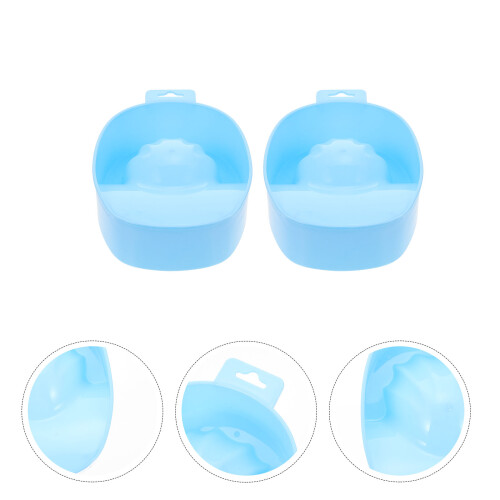 2 Pezzi Vaschette Per Ammollo Unghie Art Manicure Spa 2