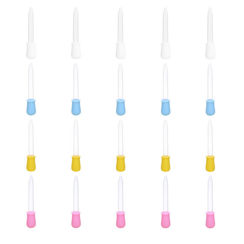 20 Gocciatori In Silicone 5 Ml Per Alimentazione