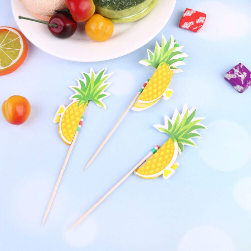 50 Pezzi In Bamboo Per Frutta Cocktail Bevande Feste 1