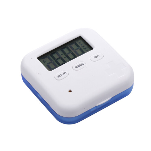 Digital Pillendoos Met 4 Vakken En 5 Tijdsindicaties Timer