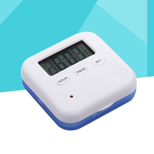 Digital Pillendoos Met 4 Vakken En 5 Tijdsindicaties Timer 2