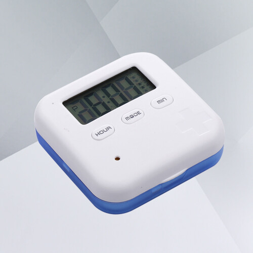 Digital Pillendoos Met 4 Vakken En 5 Tijdsindicaties Timer 1