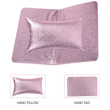 2 Sztuki Poduszka Z Sztucznej Skóry Na Manicure (Fioletowa)