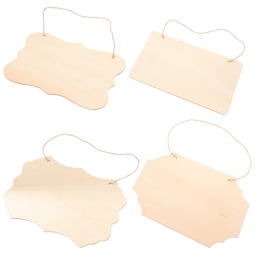 4 Sztuki Blank Tablice WisząCe Z Pojedyncze Diy-image