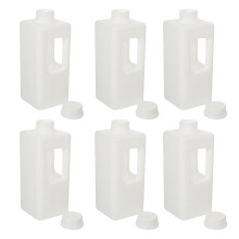 6 Sztuk Plastikowych Butelek Kwadratowych Z Uchwytem I Skalą