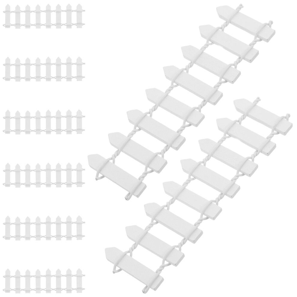 40 Sztuk Miniatury Drewnianego Ogrodzenia Do RzemiosłA, Ozdoba-image