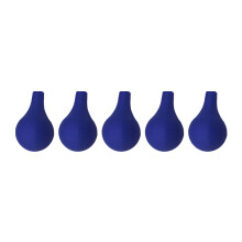 5 Unidades Pipetas Com Conta-Gotas Bóculo Silicone Azul