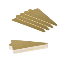 100 Unidades Base De Mousse Triângulo Em Papel Para Cupcake Dourado
