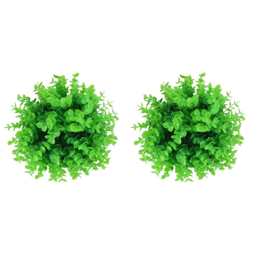 2 Unidades Pingente De Bola De Grama Artificial Verde Decoração 2