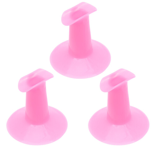 3Pcs Suporte De Plástico Rígido Para Dedos Unhas Artísticas