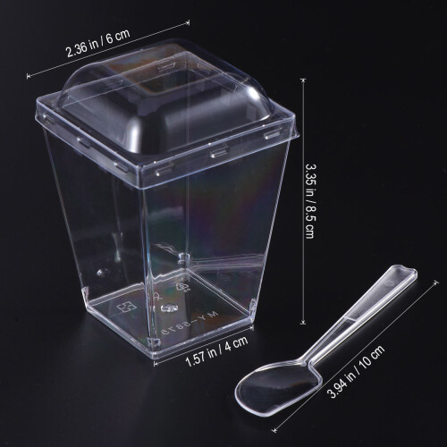 20 Conjuntos De 150Ml Mini Taças Para , Aperitivos E Colheres 1