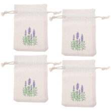 10 Unidades Sacos Armazenamento Juta com Estampa Lavanda