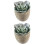 2Pcs Faux Succulent Artificial Plants With Gray Pots (030) 5