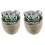 2Pcs Faux Succulent Artificial Plants With Gray Pots (030) 2