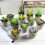 2Pcs Faux Succulent Artificial Plants With Gray Pots (030) 9