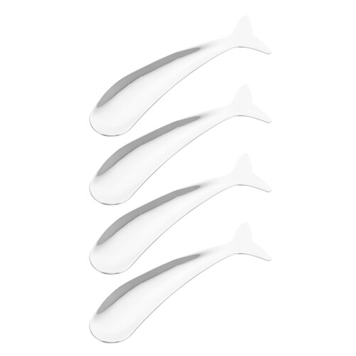4 Runde Löffel In Tierform (Silber)