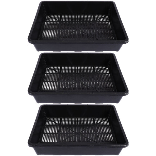 3Stk Tray Pflanzenzuchtbehälter Verdicktes Tablett 37x30cm