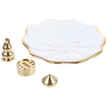 1Set Clear Crystal Metal Incense Stick Holder for Meditation and Yoga