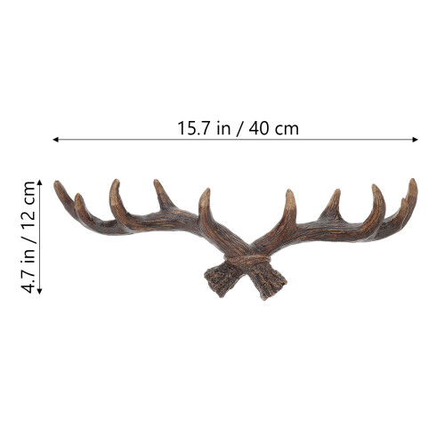 Deer Hook Vintage Key Holder Dark Brown 1pack 1