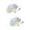2 Sommerfächer Japanisch Stil Mit Bambusgriff Blau 7