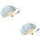 2 Sommerfächer Japanisch Stil Mit Bambusgriff Blau 6