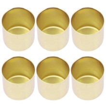 6Pcs Metal Candlestick Holders Golden Tea Light Candle Cups for Home