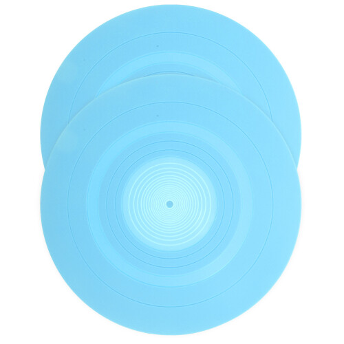 2Pièces Tapis Silicone Bleu Stabilité Et Protection Pour Vinyle 2