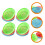 12Pcs Reusable Fast Food Baskets Round Storage Plates 3