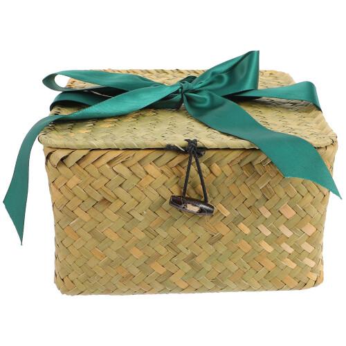 1St Creatieve Woven Storage Box Decoratieve Opbergmand Groen