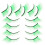 7Pairs Dramatic Green False Eyelashes Comfortable Fiber for Party Use 1