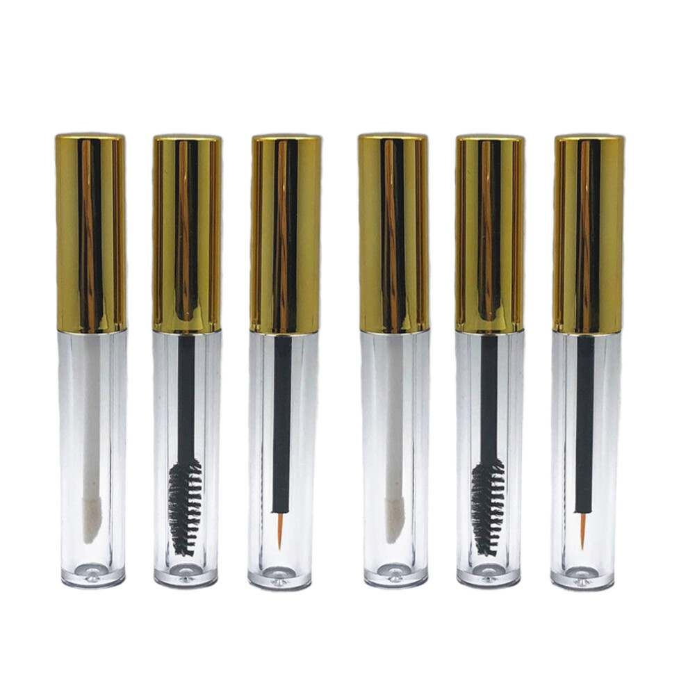 Happyyami Golden 18Pcs Cosmetic Bottles For Eyelash Brush Makeup Sub Packaging