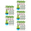 80Pièces Petits Arbres Plastique Multicolores Décorations Gâteau 7