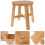 1 Pezzo Sgabello In Bamboo Antiscivolo Per Bambini Marrone 3