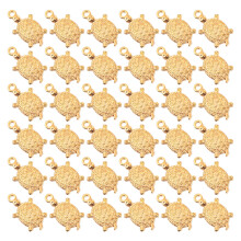 100Pcs Golden Alloy Tortoise Charms DIY Jewelry Making Materials