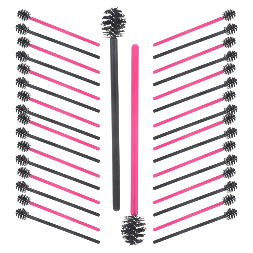 Ohphcall 100Pcs Disposable Eyelash And Eyebrow Brushes Portable Cosmetic Tool
