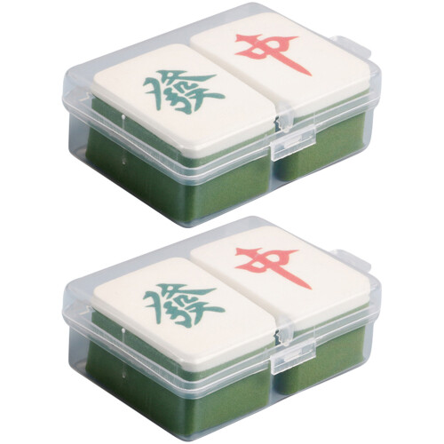4 Stuks Mahjong Poederdonsjes Draagbare Make-upapplicators 2
