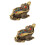 2Pcs Copper Toad Sculptures Fengshui Wealth Table Ornaments 9