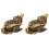 2Pcs Copper Toad Sculptures Fengshui Wealth Table Ornaments 4