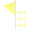 10Pcs Reliable Polyester Yard Marker Flags with Bamboo Poles 3