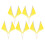 10Pcs Reliable Polyester Yard Marker Flags with Bamboo Poles 7
