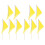 10Pcs Reliable Polyester Yard Marker Flags with Bamboo Poles 9
