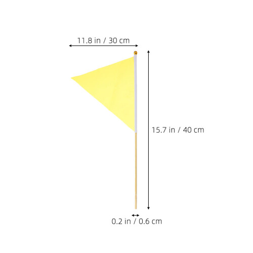 10Pcs Reliable Polyester Yard Marker Flags with Bamboo Poles 1
