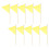 10Pcs Reliable Polyester Yard Marker Flags with Bamboo Poles 10