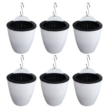6Sets Plastic Zelfbewaterende Wandbloempot Wit Voor