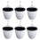 6Sets Plastic Zelfbewaterende Wandbloempot Wit Voor 1