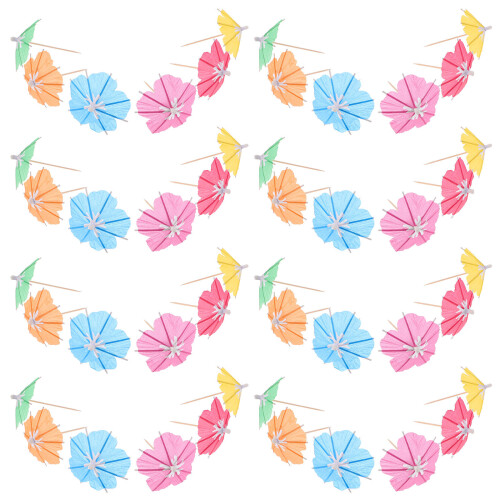 100 Unidades Guarda-Chuva Flor Para