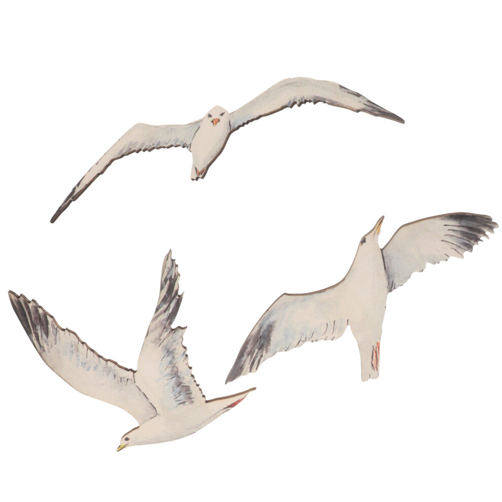 3 Sztuki Figurka Mewy Z Na ŚCianę W Stylu ŚRóDziemnomorskim-image